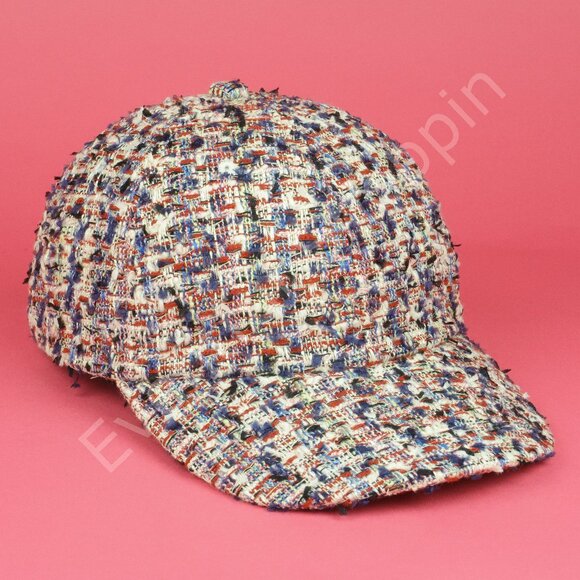 Emotionally Unavailable x Playboy Hat Mens M Red White Blue Cotton Blend Tweed - Picture 1 of 7